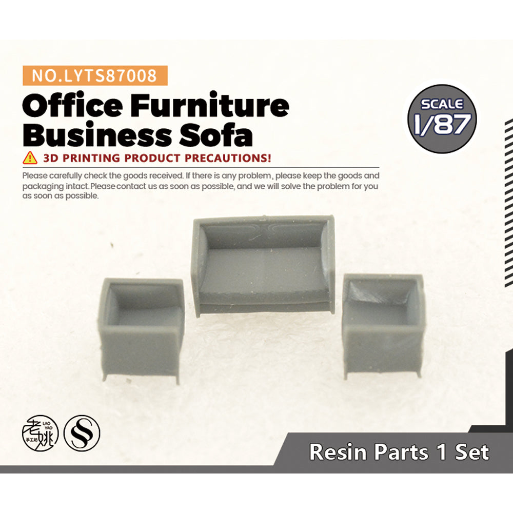 Yao's Studio LYTS008 Miniature Factory Building Military Car Railroad Track Accessory Props Diorama Scenery Office Furniture Business Sofa