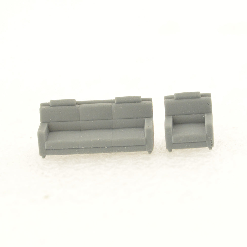 Yao's Studio LYTS009 Miniature Factory Building Military Car Railroad Track Accessory Props Diorama Scenery Modern Simple Sofa 3+1 Seater Sofa