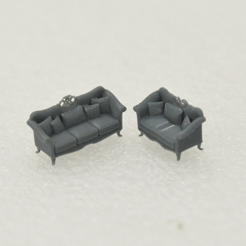 Yao's Studio LYTS011 Miniature Factory Building Military Car Railroad Track Accessory Props Diorama Scenery European Magnificent Style Living Room Sofa Classic French Furniture