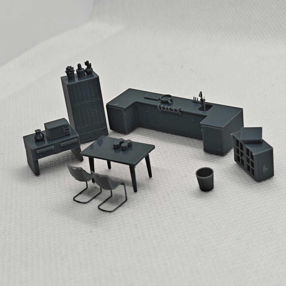 Yao's Studio LYTS012 Miniature Scenes Simulated Kitchen And Dining Table Models Decorative Ornaments And Dollhouses