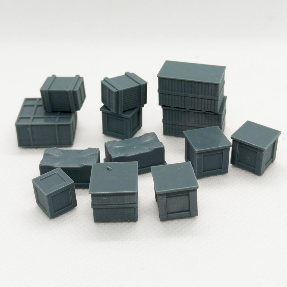 Yao's Studio LYTS054 Miniature Scene With 13 Shipping Crates Model Train Layout