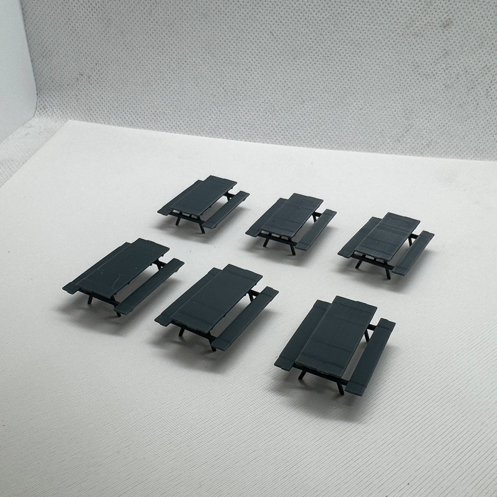 Yao's Studio LYTS073 Diorama 3D Railway Train Scene Picnic Table Camping 3D Printed Railway Train Layout Scene