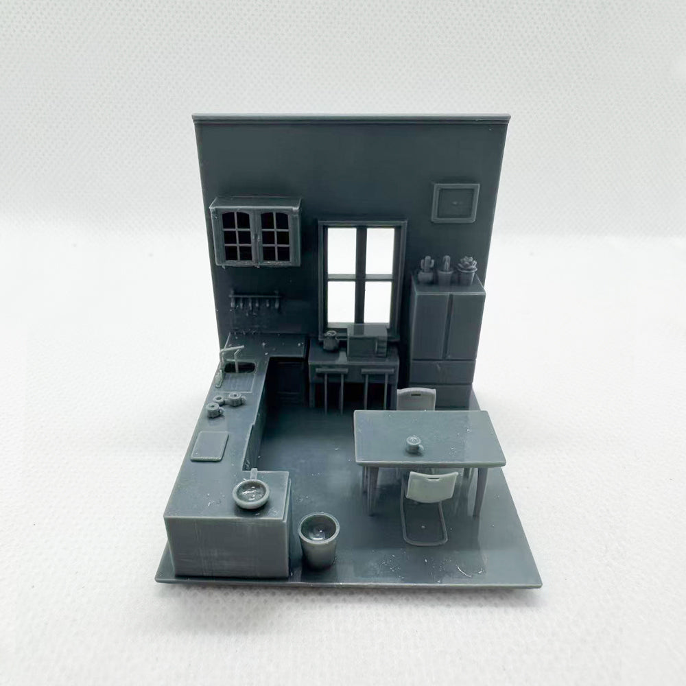 Yao's Studio LYTS012 1/S 1/L Miniature Scenes Simulated Kitchen And Dining Table Models Decorative Ornaments And Dollhouses