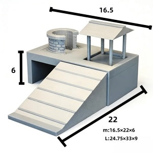 RHF-224 Shelter House Universal Hideout for Turtles Lizards Hamsters Geckos & Hermit CrabsAll-in-One Hideout for Reptiles Rodents & AmphibiansMulti-Pet Hide & Basking Platform for Turtles