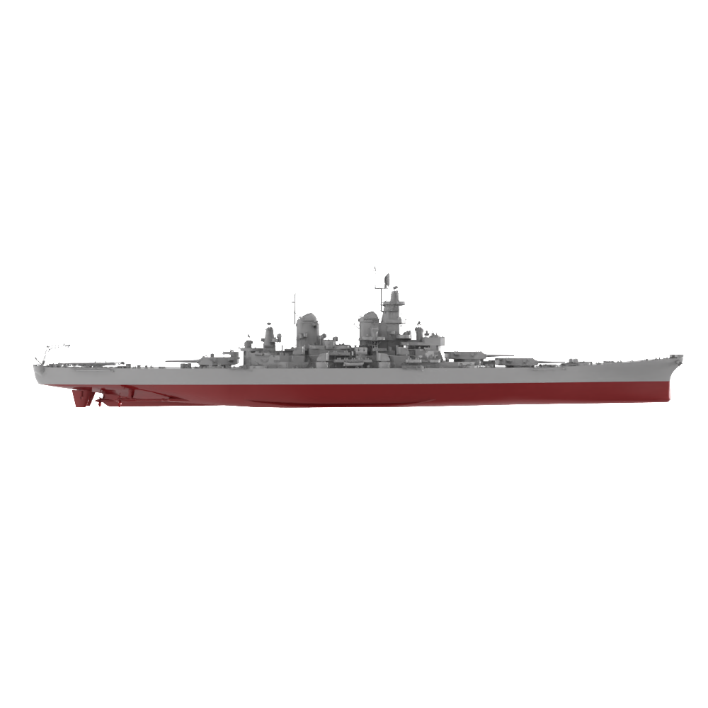 RHWS039S Military Model Kit Full HullUSS Iowa BB-61
