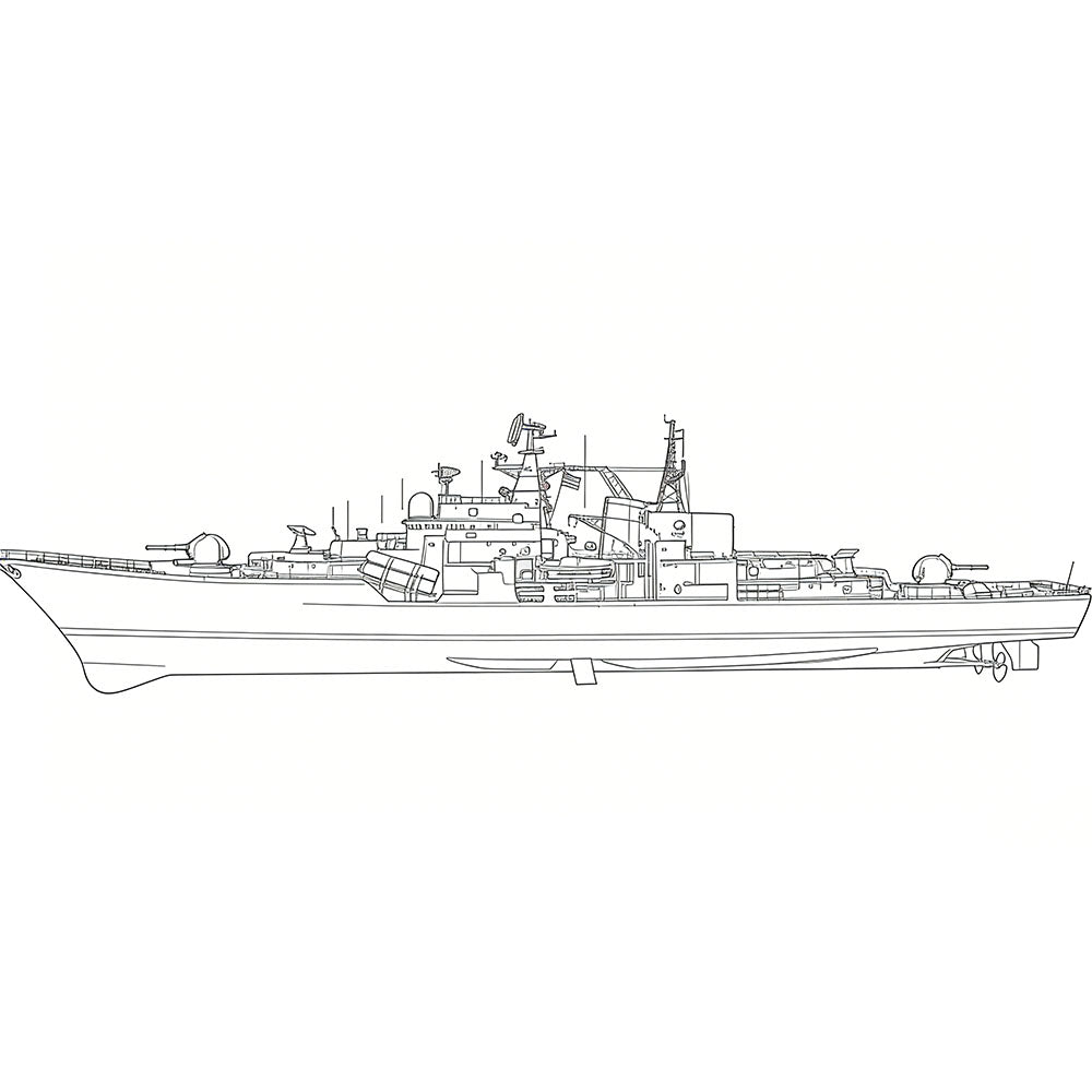 RHWS049S Military Model USSR Soviet Union Sovremenny Class Destroyer? Full Hull