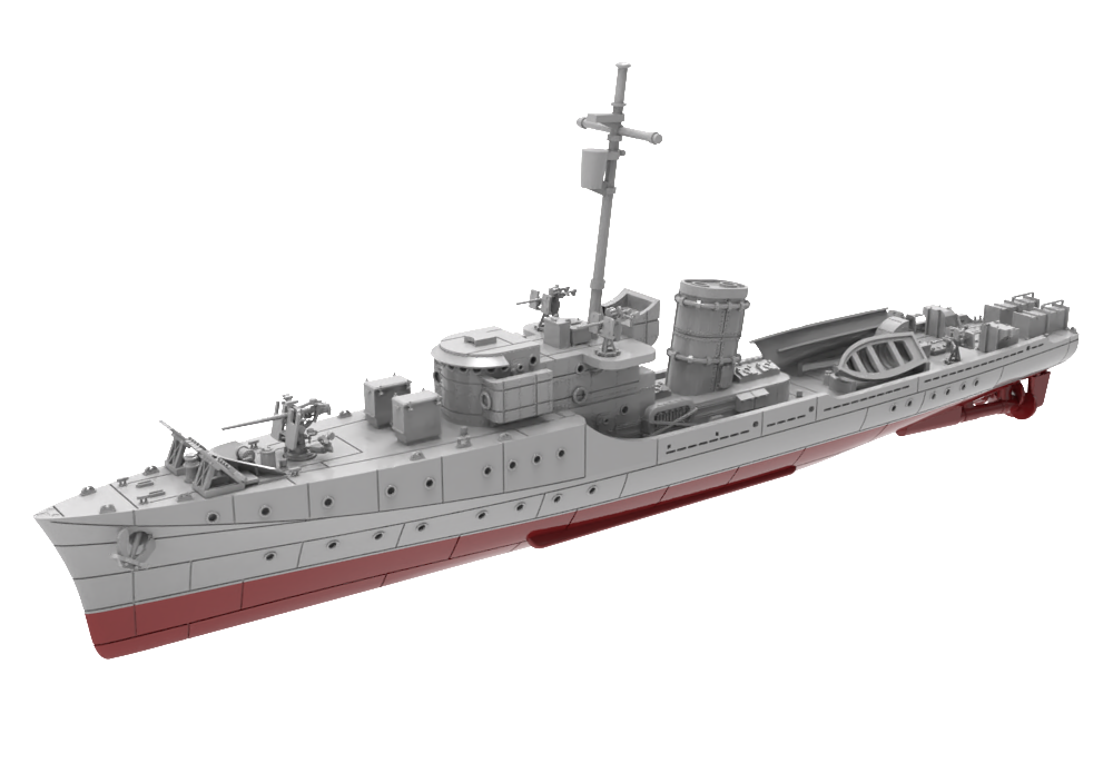 RHWS004S EUSN Experimental Class Submarine Chaser PC-451 Full Hull