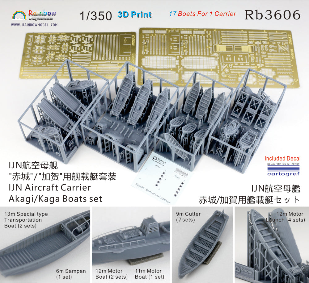 Rainbow RB3606 1/350Detail Up IJN Aircraft Carrier Akagi/Kag – product image 2