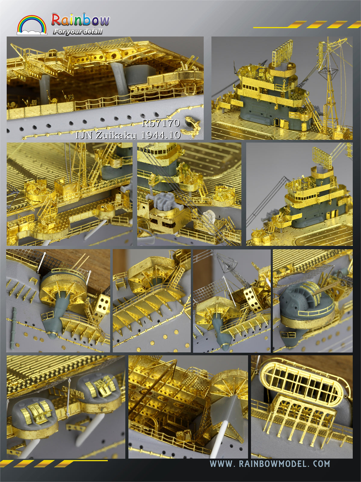 Rainbow RB7170 1/700Detail Up IJN Aircraft carrier Zuikaku 1 – product image 4
