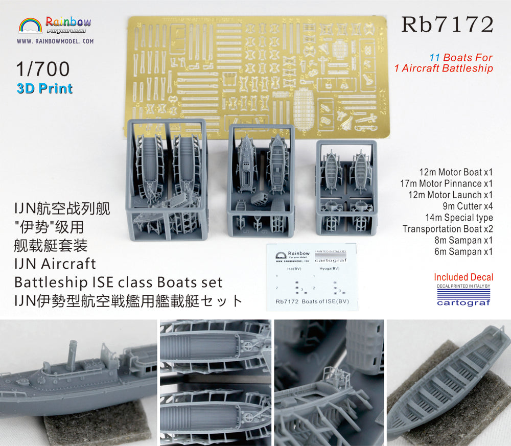 Rainbow RB7172 1/700Detail Up IJN Aircraft Battleship ISE cl – product image 2