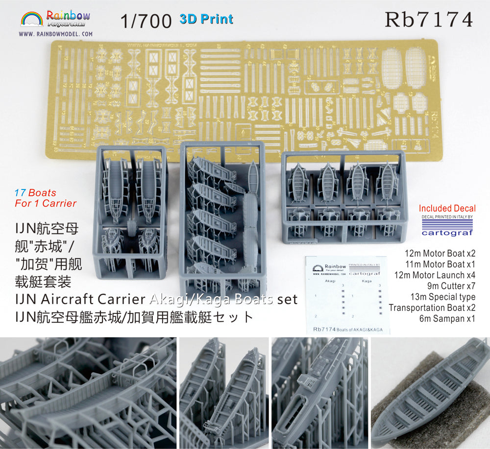 Rainbow RB7174 1/700Detail Up IJN Aircraft Carrier Akagi/Kag – product image 2