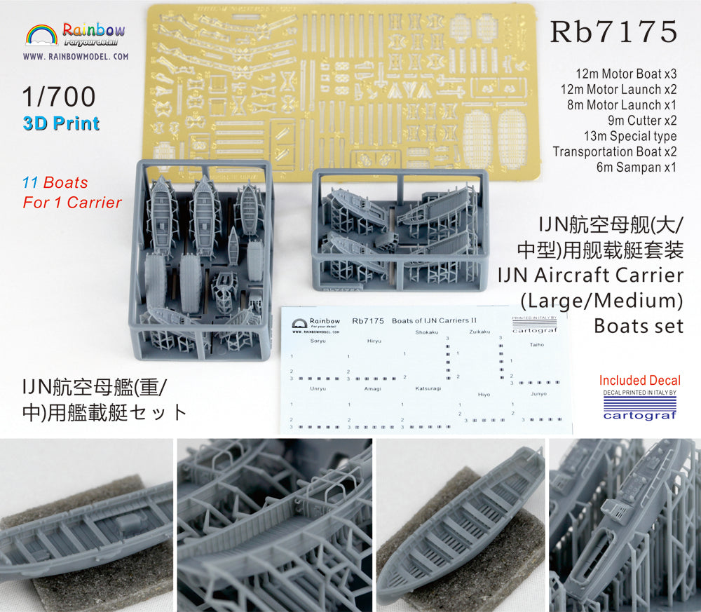 Rainbow RB7175 1/700Detail Up IJN Aircraft Carrier (Large/Me – product image 2