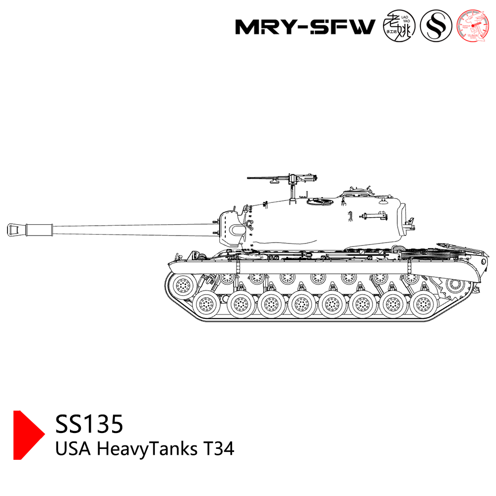 SSMODEL SS135 Military Model USA HeavyTanks T34