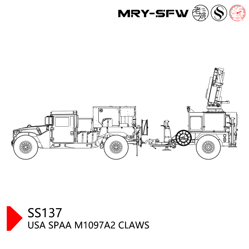 SSMODEL SS137 Military Model USA SPAA M1097A2 CLAWS