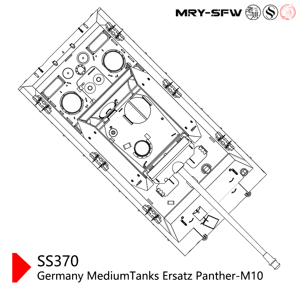 SSMODEL 370 Military Model Kit Germany Ersatz Panther M10 Medium Tank