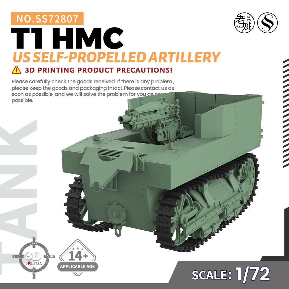 SSMODEL 807 25mm Military Model Kit US T1 HMC Self-propelled Artillery