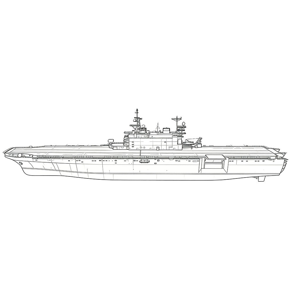 SSC159S Military Model USS LHA-1 Tarawa Class Amphibious Assault Ship Full Hull