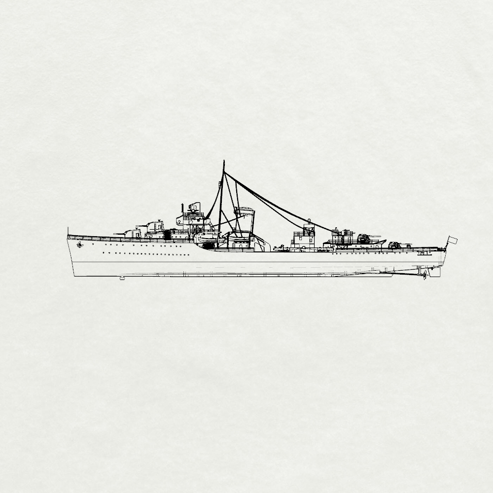 MRY-SFW SSC237S Bagley-class USS Bagley (DD-386) Destroyer Full Hull Adult Collectible