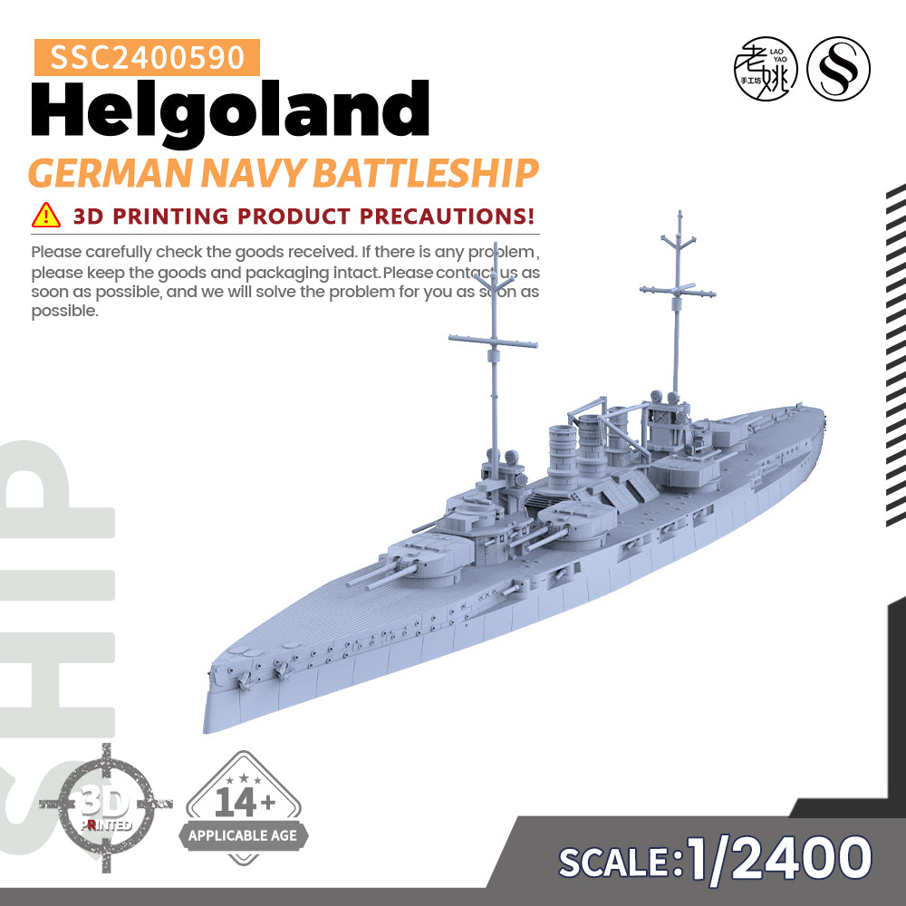 SSMODEL 590 Military Warship Model Kit German Navy Helgoland Battleship