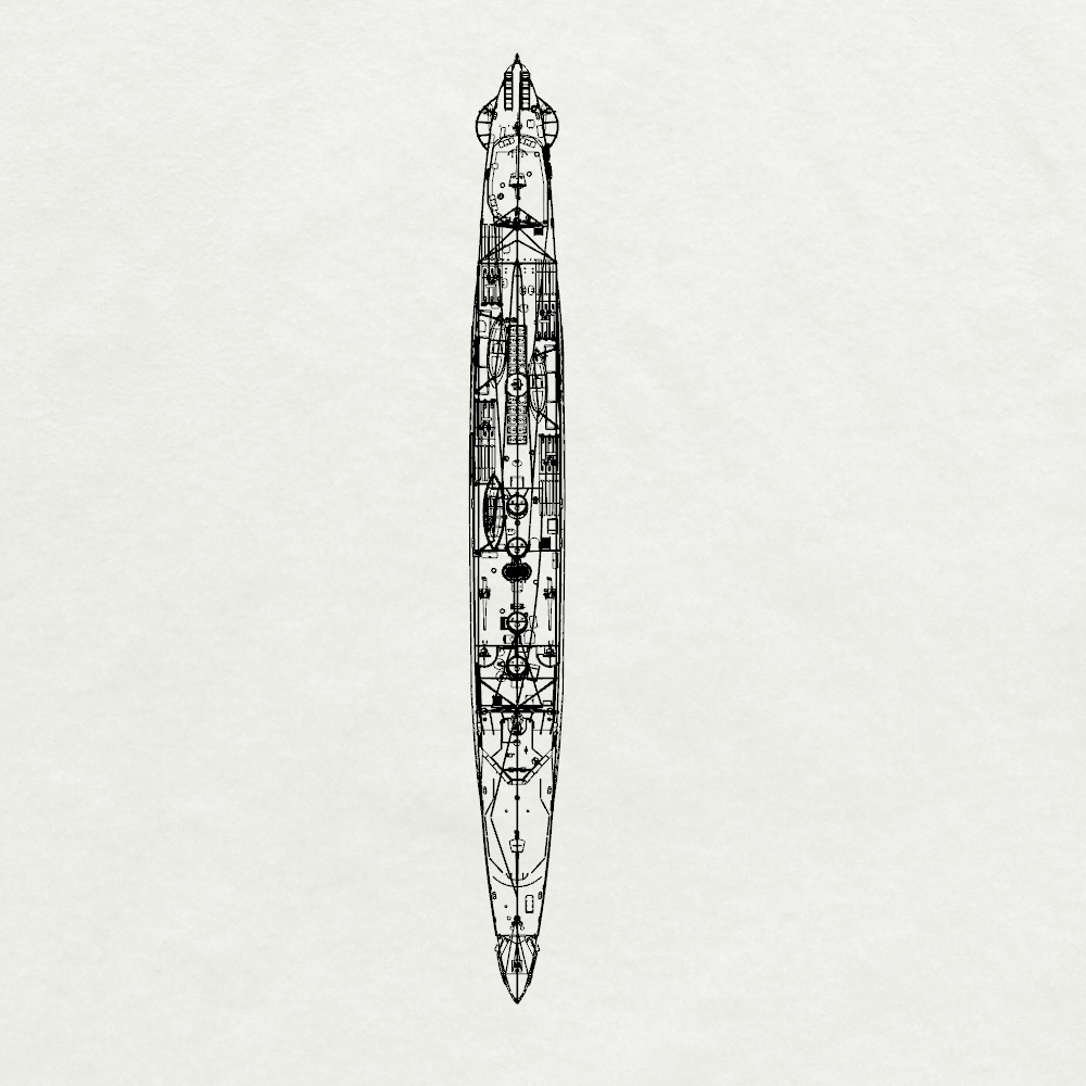 MRY-SFW SSC244 Clemson-class Barker Destroyer DD-213 1942 Water Line