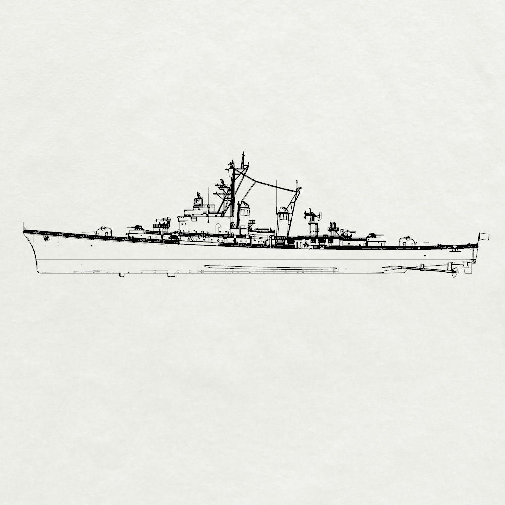 MRY-SFW SSC245S Mitscher-class Mitscher Destroyer Leader DL-2 1954 Full Hull