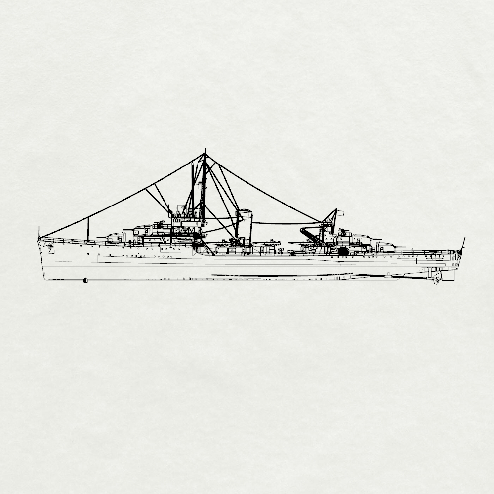 MRY-SFW SSC246 Somers-class Somers Destroyer DD-381 1938 Water Line