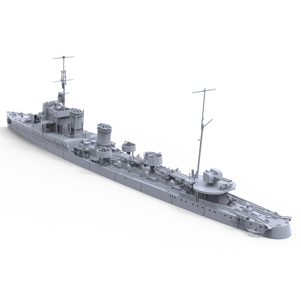 SSMODEL 732 Military Model Kit Italian Turbine Class Destroyer Turbine 1927(Bottomless Version)