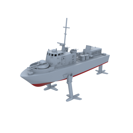 SSMODEL 761S Military Model Kit USS Flagstaff Class Patrol Gunboat Hydrofoil (PGH-1) Full Hull