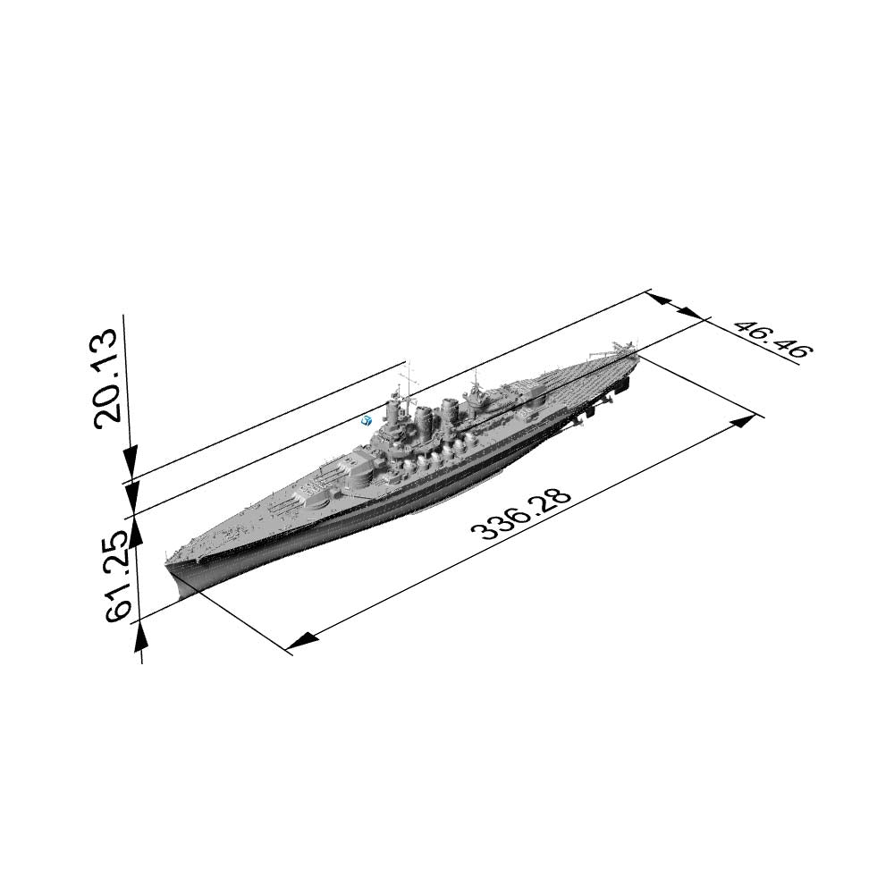 MRY-SFW SSC132 RN Littorio Class Italia Battleship Water Line Resin Warship Military Ship Model Hobby Collection Unassembled Unpainted