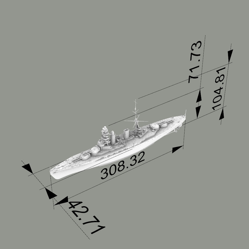 MRY-SFW SSC209 Japan Navy Nagato-class 2nd ship Mutsu Water Line Resin Warship Military Ship Model Hobby Collection Unassembled Unpainted