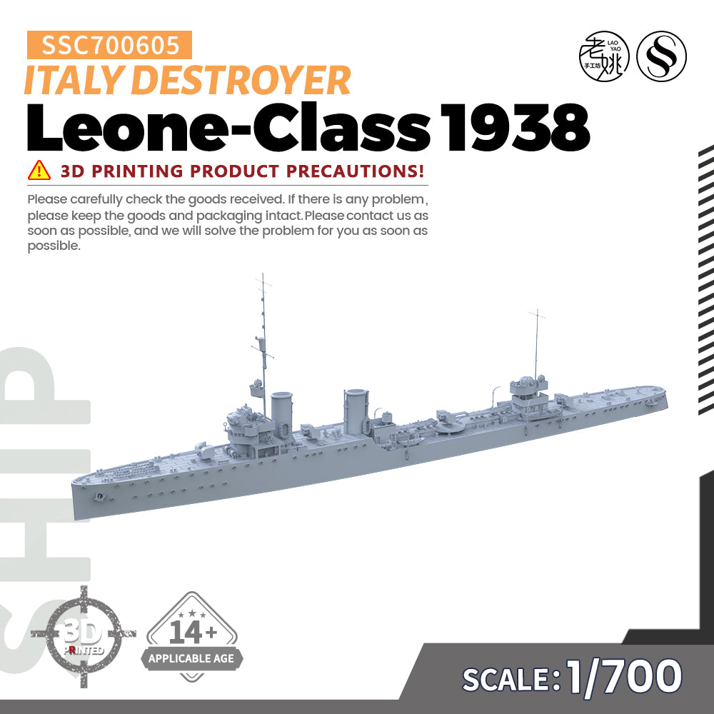 SSMODEL 605 Military Model Kit Italy Leone-Class 1938 Destroyer