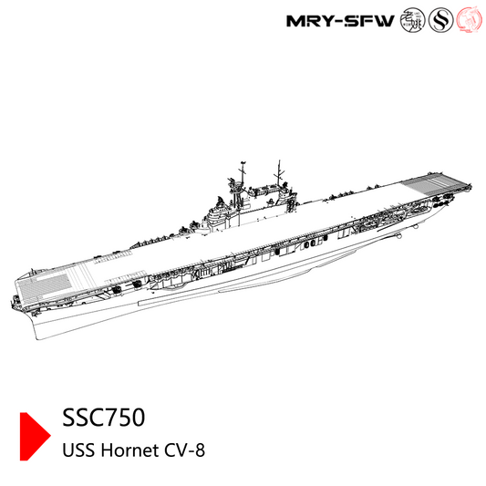 SSMODEL 750 Military Model Kit USS Hornet CV-8 Aircraft Carrier Water Line