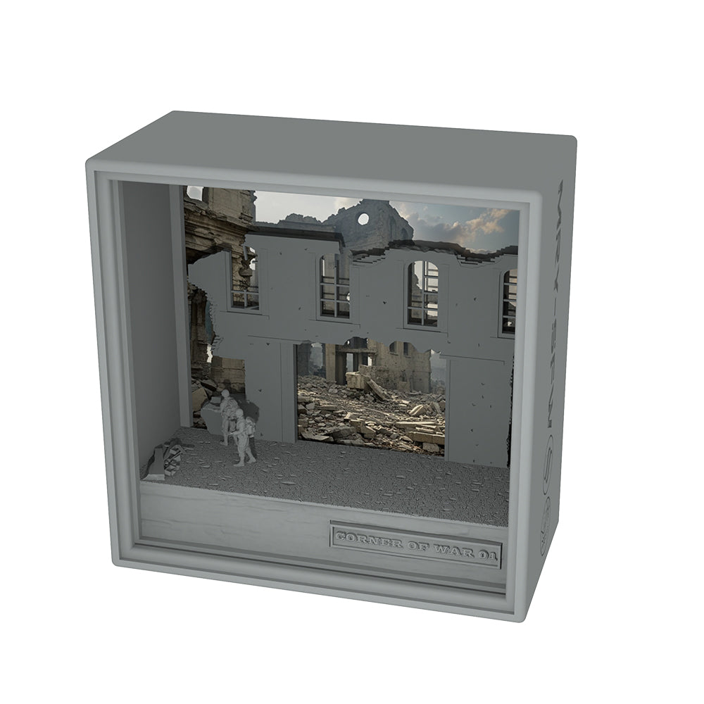 SSMODEL 17 Minifigure Figures Tank Display Case Miniature Box Corner of War Game The Squad in Ruins 01 Advance