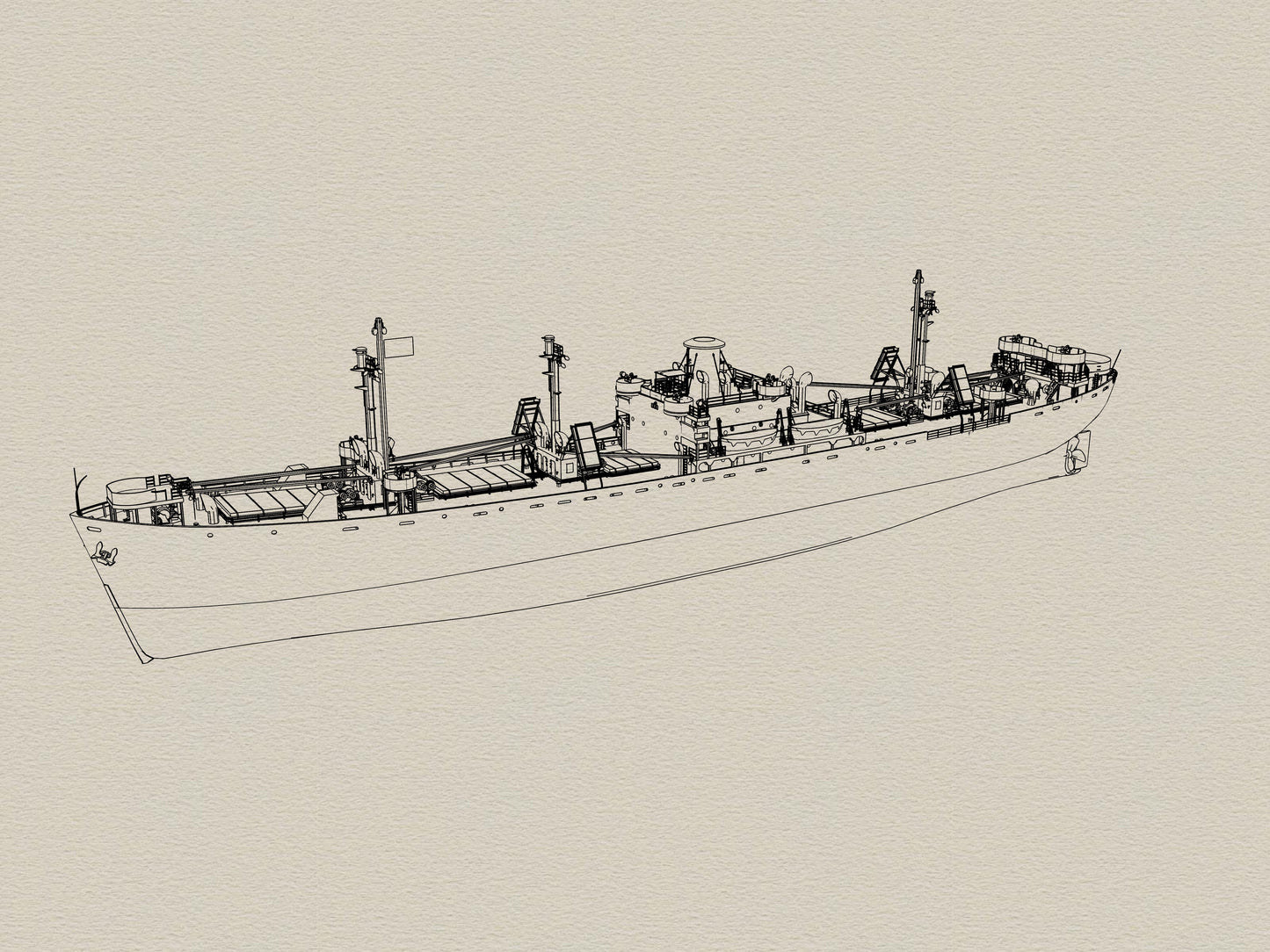 SSMODEL 725 Military Model Kit USN Cargo Liberty Ship(Bottomless Version)