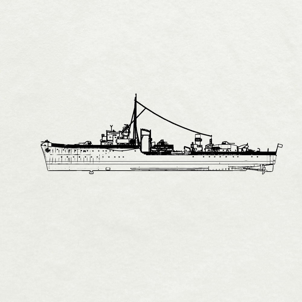 SSMODEL 744S Military Model Kit Hunt-Class, French Destroyer La Combattante, 1944 Full Hull