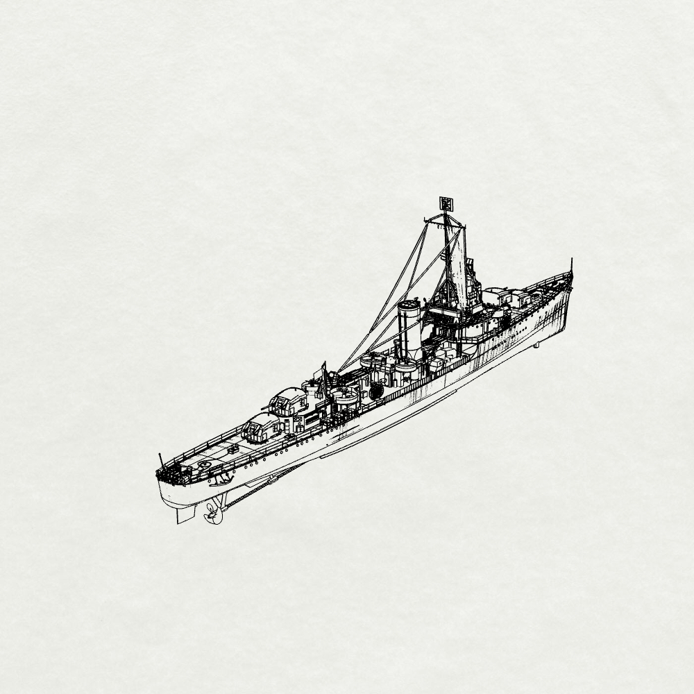 MRY-SFW SSC247S Somers-class Davis Destroyer DD-395 1942 Full Hull