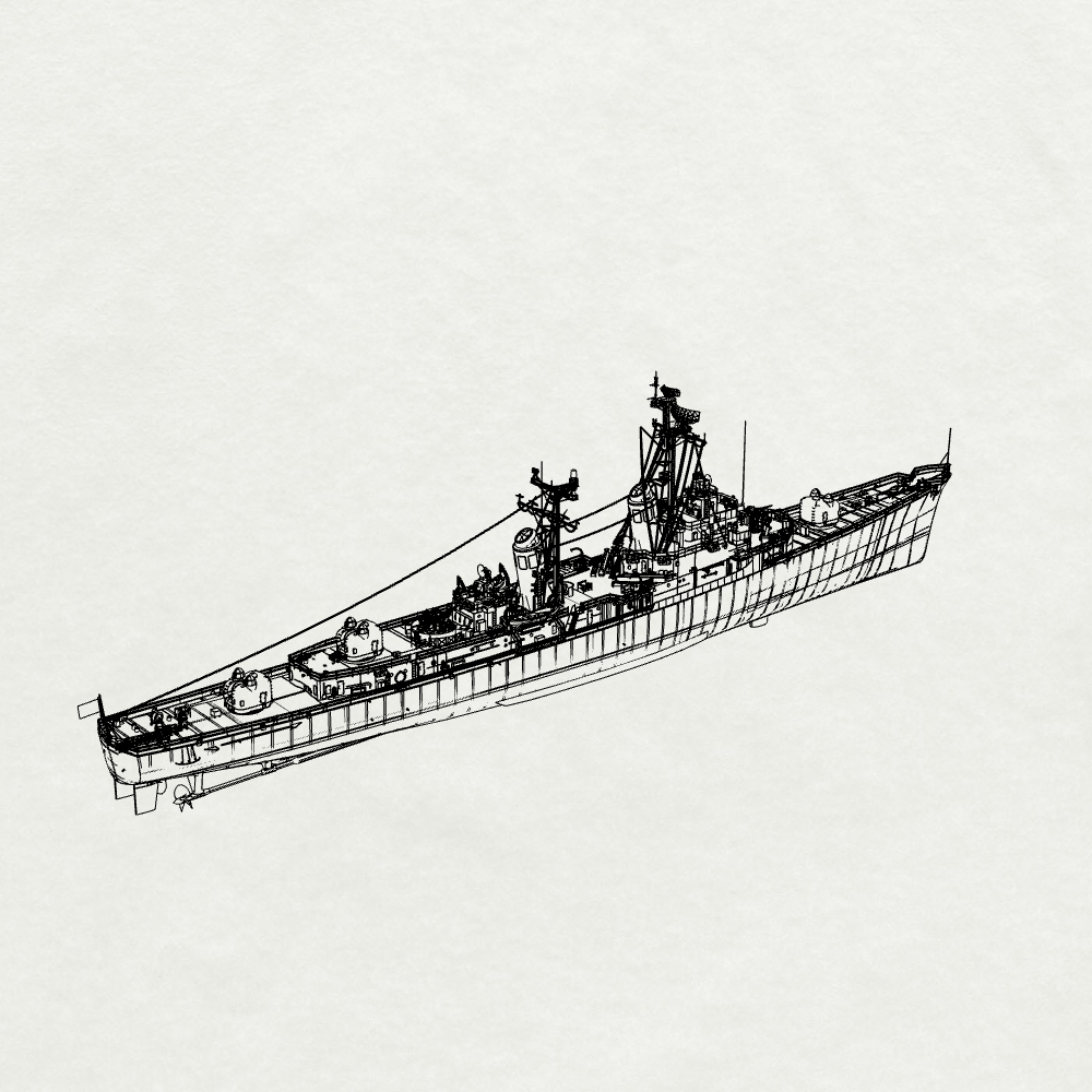 MRY-SFW SSC249S Forrest Sherman-class Forrest Sherman Destroyer DD-931 1956 Full Hull