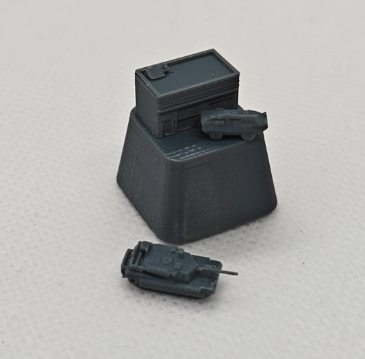 Yao's Studio YP  1/-  Creative Mechanical Keyboard Keycap (Single)  Unique Garage Tank Scene Keycap