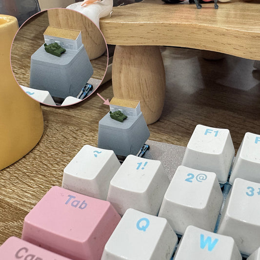Yao's Studio YP-204I 1/-  Creative Mechanical Keyboard Keycap (Single)  Colored Version with  Unique Shop Tank Scene Keycap
