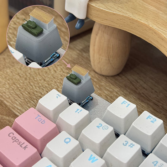 Yao's Studio YP-206I 1/-  Creative Mechanical Keyboard Keycap (Single)  Colored Version with Unique Tank Scene Keycap