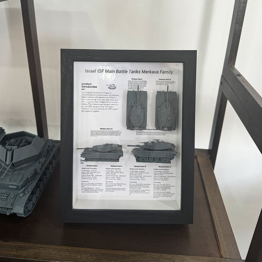 Yao's Studio YPL 1/L  Collectible Display Frame War Scene Display Box 3D Hollow Photo Frame Israel Merkava Tank Series