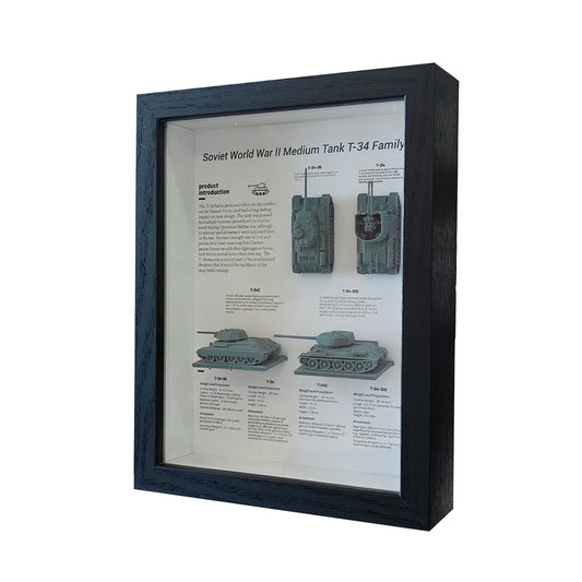 Yao's Studio YPL105 1/L  Collection Display Frame War Scene Box Three Dimensional Hollow Photo Frame Soviet T-34 Tank TypeⅡ