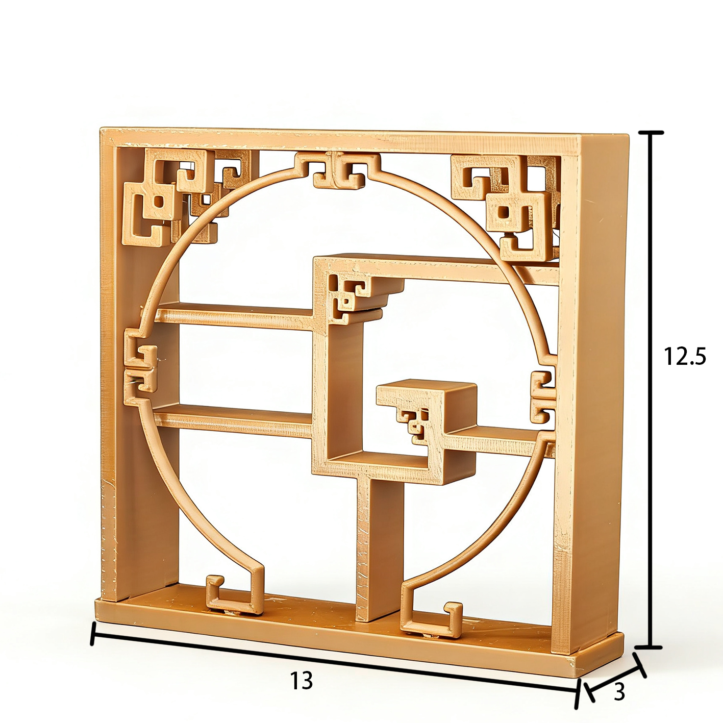 RHF230 Ancient-Style Display Curio Shelf 3D Printing DIY Miniature Scenes Dollhouse Creative Ornaments Desktop Scenes Mini Models BJD & OB Dolls Ancient-Style Display Curio Shelf