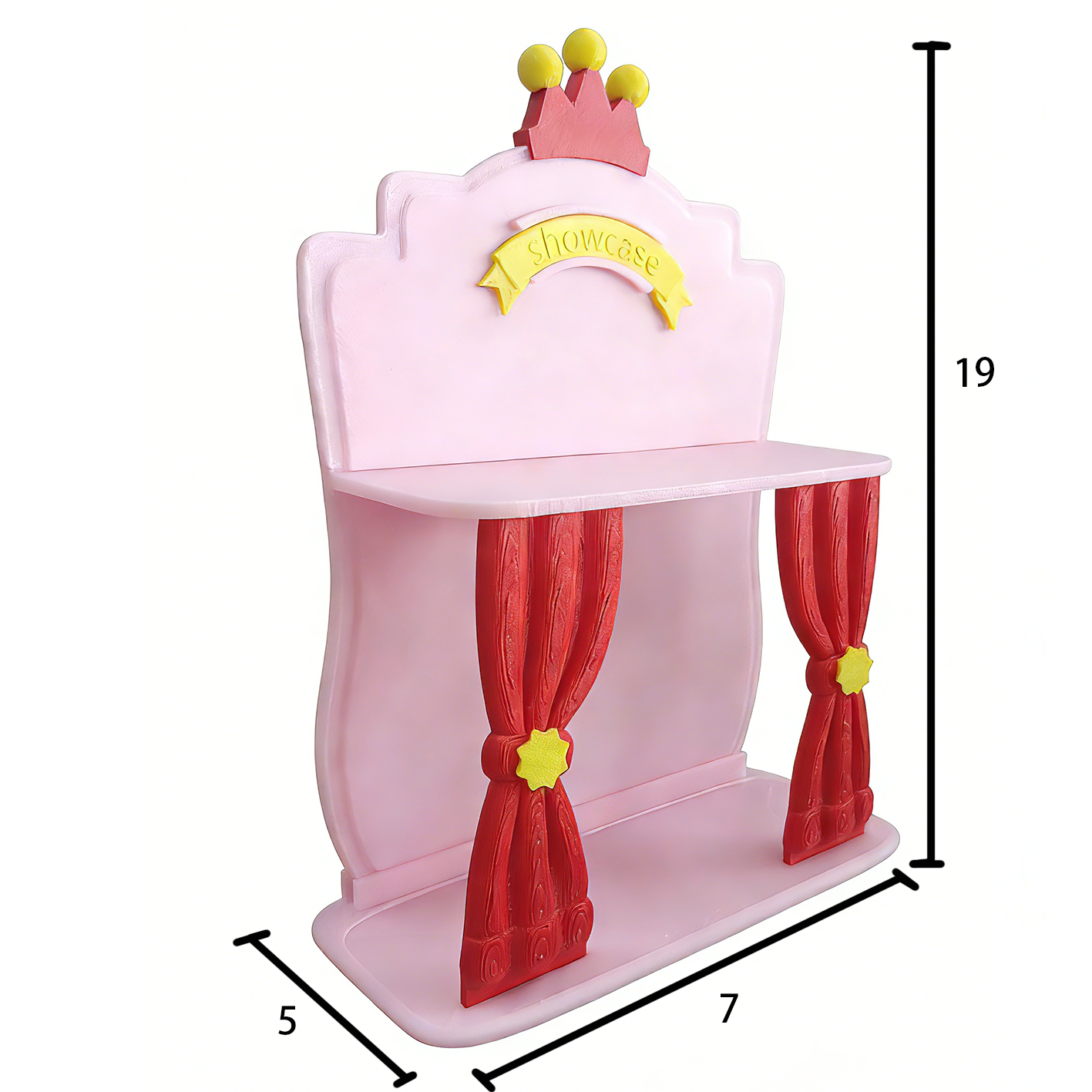 RHF265 Mengli Storage Rack Creative Curtain Stage Theater Display Stand Desktop Decor for Blind Box DIY Craft Exhibition Stand Background Board for Mini Figure World