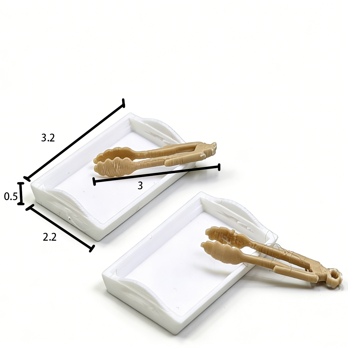 RHF271 bread tongs tray Bread Clip & Tray SetFood Toy Accessories Dollhouse AccessoriesShop Scene Props