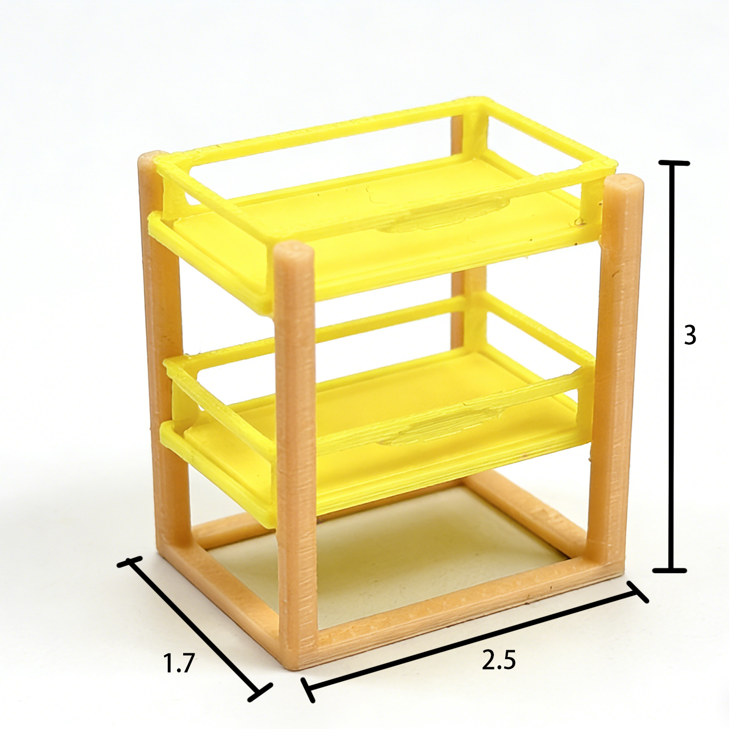 RHF278 2-Tier Snack Rack Double-layer storage rack / snack rack, dollhouse accessories