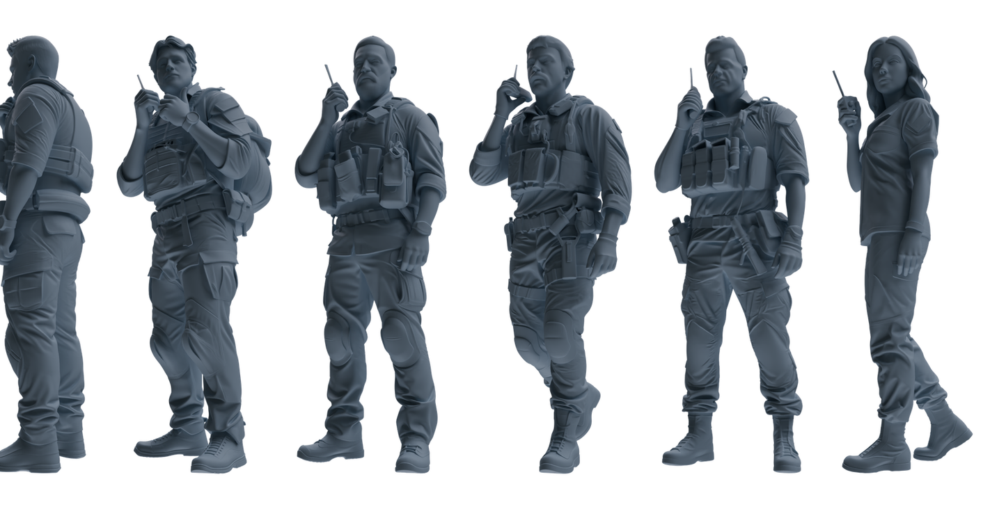 MRY-SFW SSTR006 Modern Navy SEAL Six-Person Radio Communication Group