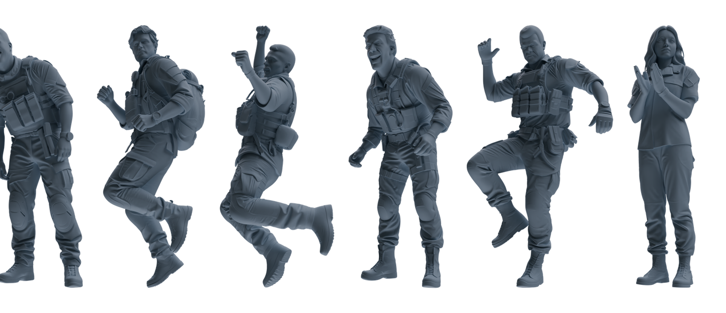 MRY-SFW SSTR005 Modern Navy SEAL Six-Person Horseplay Group