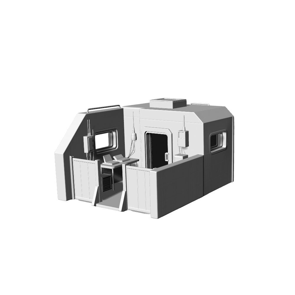 MRY-SFW LYTS661 3D Printed Sci-Fi Outpost Station Model, Unpainted White Model, Wargaming Terrain Accessory