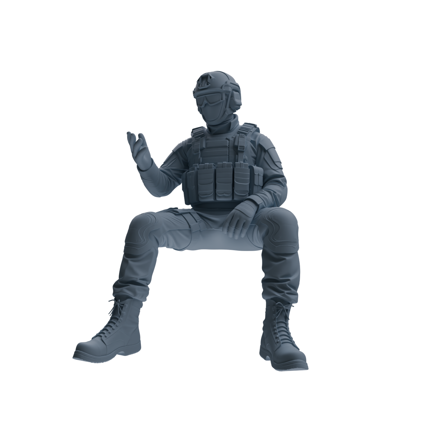MRY-SFW SSTR348 Modern American Mercenary Conversation 2 Four-Person Group